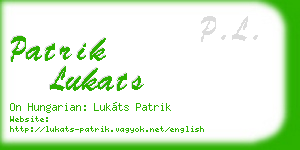 patrik lukats business card